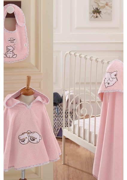 Twin Bears Kız Bebek Panço Seti Pembe 0-1 Yaş