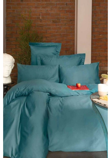 İssimo Simply Mavi Saten Fitted Set 120*200/50*70(1)
