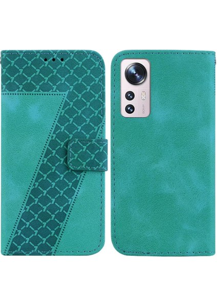 Telefon Kılıfı Için Xiaomi 12 Lite Kabartmalı Desen Pu Deri Cüzdan Çevir Kart (Yurt Dışından)