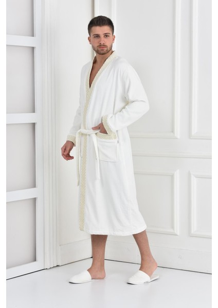 Tuğra Erkek Bornoz Krem Large fiyatları