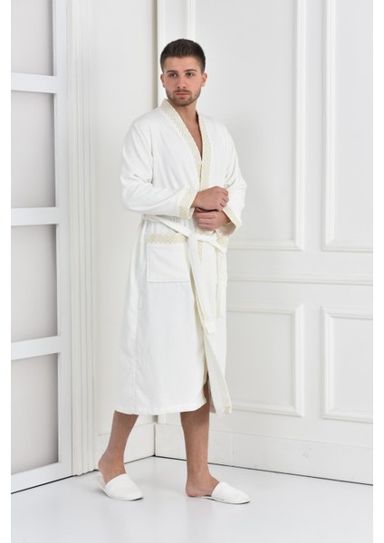 Tuğra Erkek Bornoz Krem Large fırsatları