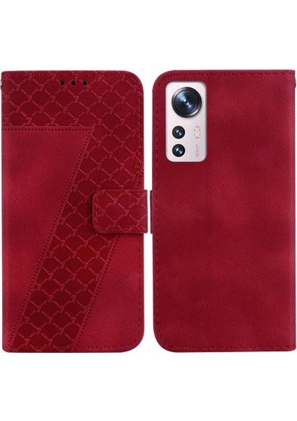 Telefon Kılıfı Için Xiaomi 12 Lite Kabartmalı Desen Pu Deri Cüzdan Çevir Kart (Yurt Dışından)