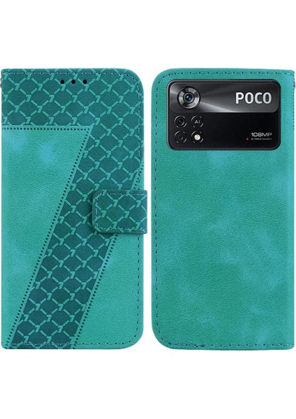 Telefon Kılıfı Için Xiaomi Poco X4 Pro 5g Cüzdan Kart Yuvası Fonksiyonu Flip Folio (Yurt Dışından)