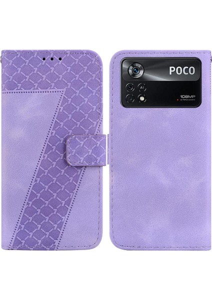 Telefon Kılıfı Için Xiaomi Poco X4 Pro 5g Cüzdan Kart Yuvası Fonksiyonu Flip Folio (Yurt Dışından)
