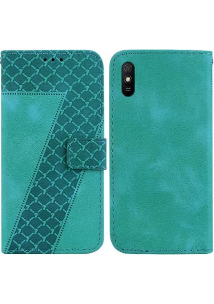 Xiaomi Redmi 9A Kart Yuvası Fonksiyonu Için Telefon Kılıfı Kabartmalı Desen Cüzdan (Yurt Dışından)