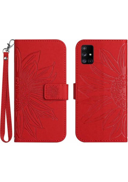 Kart Yuvaları Tutucu ile Samsung Galaxy A71 4g Için Kılıf Kısa Kayış Flip Pu (Yurt Dışından)