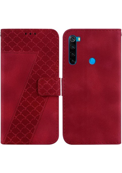 Telefon Kılıfı Için Xiaomi Redmi Not 8t Flip Folio Kapak Cüzdan Kart Yuvası Pu (Yurt Dışından)