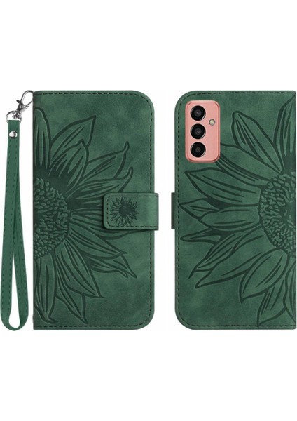 Samsung Galaxy M23 5g Lüks Pu Deri Kart Yuvaları Tutucu ile (Yurt Dışından)