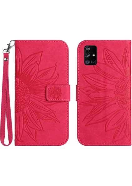 Kart Yuvaları Tutucu ile Samsung Galaxy A71 4g Için Kılıf Kısa Kayış Flip Pu (Yurt Dışından)