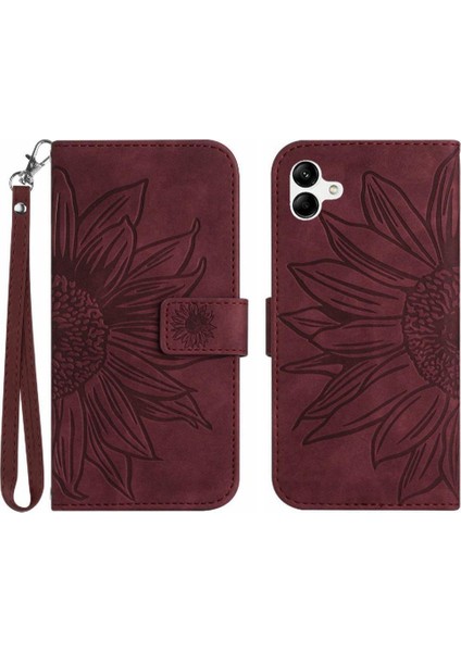 Kart Yuvaları Tutucu Flip Cüzdan ile Samsung Galaxy F14 Kısa Kayış Için Kılıf (Yurt Dışından)