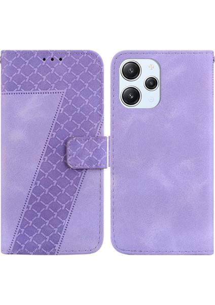 Telefon Kılıfı Için Xiaomi Redmi 12 4g Pu Deri Kabartmalı Desen Flip Folio (Yurt Dışından)