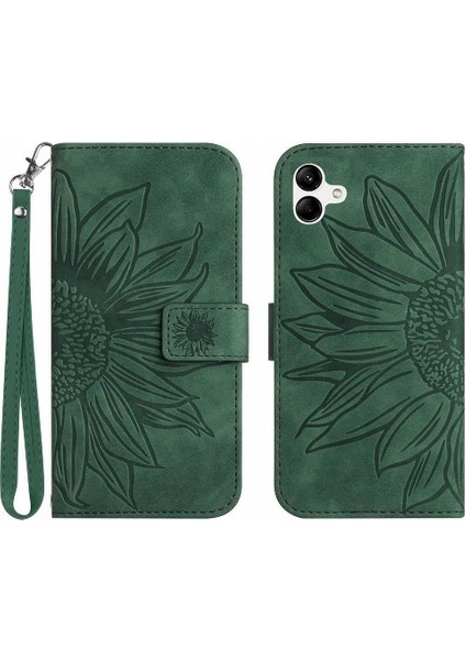 Kart Yuvaları Tutucu Flip Cüzdan ile Samsung Galaxy F14 Kısa Kayış Için Kılıf (Yurt Dışından)