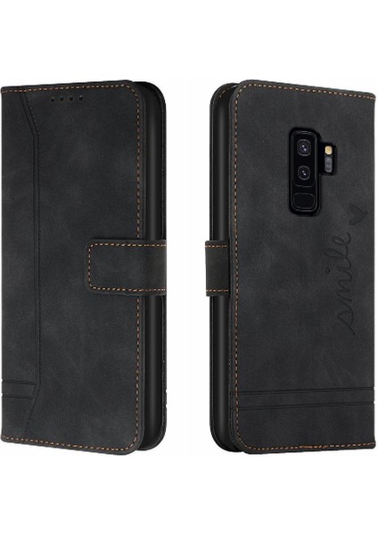 Telefon Kılıfı Için Samsung Galaxy S9 Artı Pu Deri Flip Folio Cüzdan El (Yurt Dışından)