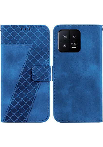 Telefon Kılıfı Için Xiaomi 13 5g Kart Yuvası Fonksiyonu Kabartmalı Desen Flip Folio (Yurt Dışından)