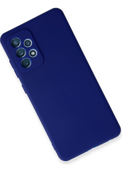Galaxy A32 Kılıf Antibakteriyel Esnek Soft Parmak İzi Yapmaz Silikon - Mavi