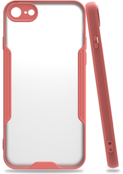Apple iPhone Se 2020 Kılıf Platin Silikon - Pembe 300099