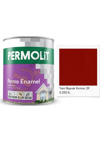 Enamel Sentetik Yağlı Boya Bayrak Kırmızı 0.250 Lt.