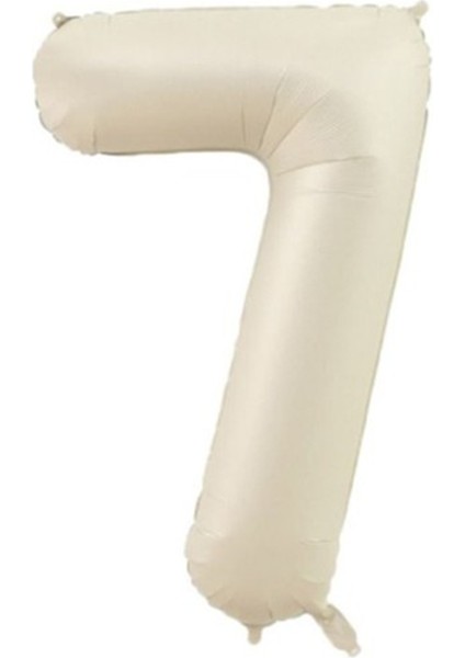 Rakam Folyo Balon 7 Rakamı Krem 76 cm 34 Inc