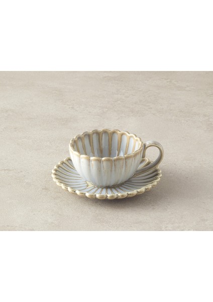 Fiore New Bone China 4 Parça 2 Kişilik Kahve Fincan Takımı Gri fiyatları