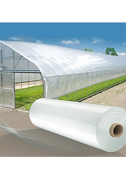 4X35 M 12 Ay Uv Katkılı 200 Mikron Şeffaf Su Geçirmez Naylon Örtü