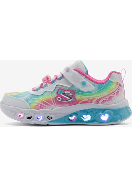 Flutter Heart Lights - Groovy Büyük Kız Çocuk Beyaz Işıklı Spor Ayakkabı 303253L Wmlt