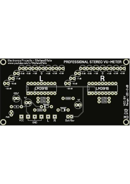 Stereo Vu Metre Devresi Pcb