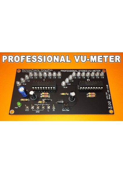 Stereo Vu Metre Devresi Pcb