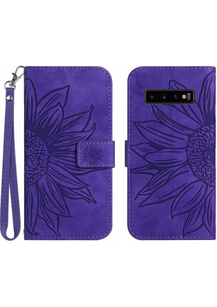 Samsung Galaxy S10 Artı Lüks Pu Deri Flip Cüzdan Telefon Kılıfı (Yurt Dışından)
