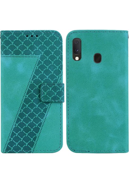 Samsung Galaxy A20E Kabartmalı Desen Flip Folio Kapak Kartı Için Telefon Kılıfı (Yurt Dışından)