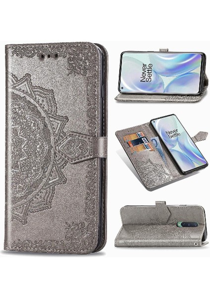 Oneplus 8 Için Kılıf Darbeye Kapak Kapak Basit Iş Deri Kılıf (Yurt Dışından)