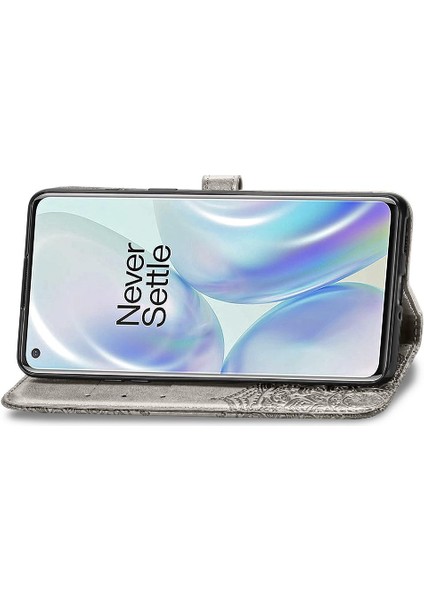 Oneplus 8 Için Kılıf Darbeye Kapak Kapak Basit Iş Deri Kılıf (Yurt Dışından)