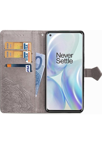 Oneplus 8 Için Kılıf Darbeye Kapak Kapak Basit Iş Deri Kılıf (Yurt Dışından)