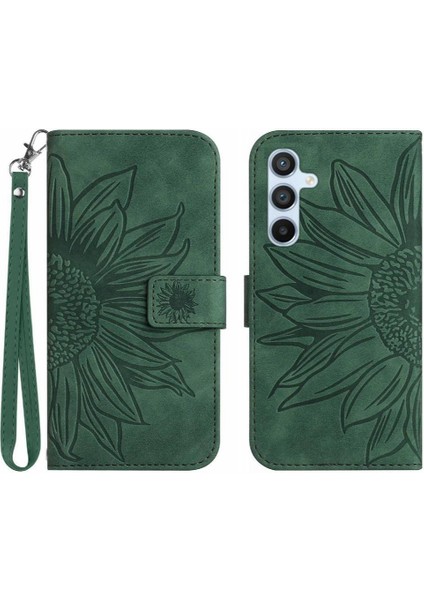 Samsung Galaxy M34 5g Lüks Pu Deri Kısa Kayış ile Kabartmalı (Yurt Dışından)