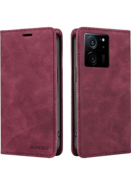Xiaomi 13T/13T Pro Pu Deri Koruyucu Folyo Cüzdan Manyetik (Yurt Dışından)