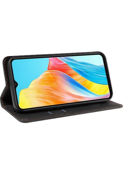Oppo A38 4g Pu Deri Manyetik Koruyucu Folyo Cüzdan Için Kılıf (Yurt Dışından)