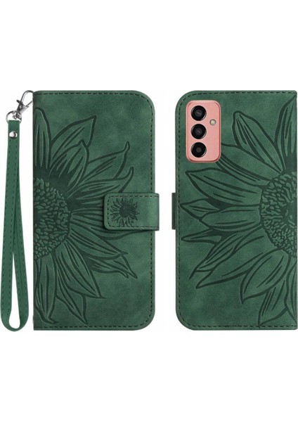 Samsung Galaxy M23 5g Lüks Pu Deri Kart Yuvaları Tutucu ile (Yurt Dışından)