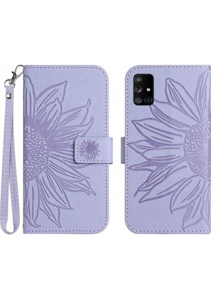Kart Yuvaları Tutucu Lüks Pu Deri ile Samsung Galaxy A51 5g Için Kılıf (Yurt Dışından)