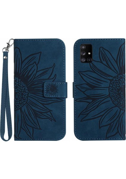 Kart Yuvaları Tutucu ile Samsung Galaxy A71 4g Için Kılıf Kısa Kayış Flip Pu (Yurt Dışından)