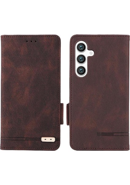 Samsung Galaxy S24/S24 Artı Kart Tutucu Kickstand Deri ile (Yurt Dışından)
