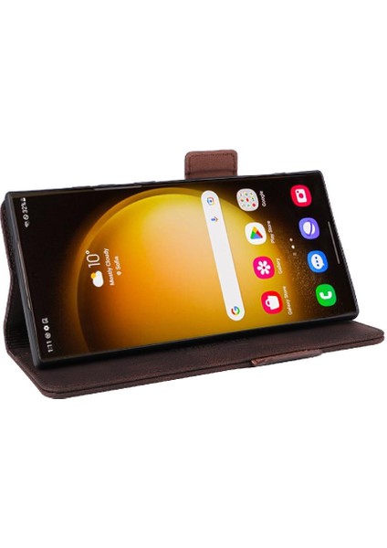 Kart Tutucu Kickstand Kart Folio ile Samsung Galaxy S24 Ultra Için Kılıf (Yurt Dışından)