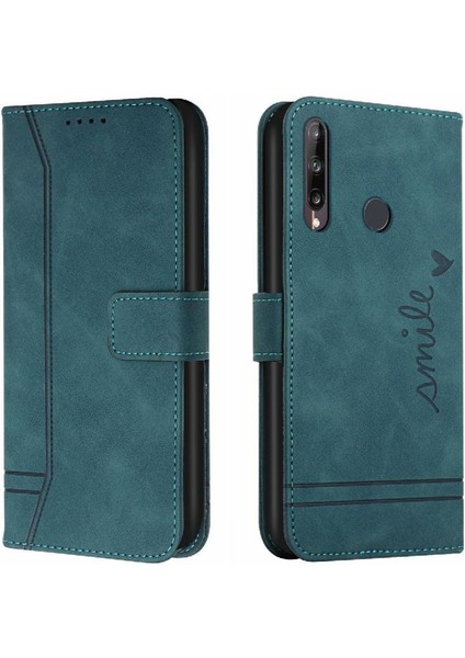 Telefon Kılıfı Için Huawei P40 Lite E Pu Deri Flip Folio Cüzdan El Kayışı (Yurt Dışından)