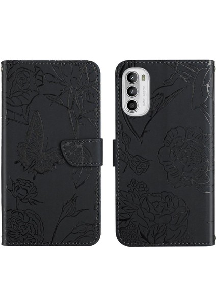 Bilek Kayışı Anti-Damla Koruma Çiçekler ile Motorola Moto G82 Için Kılıf (Yurt Dışından)