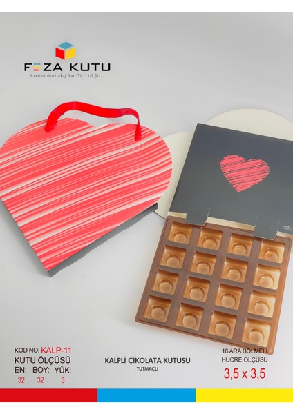 Çikolata Kutusu Hediye Kutusu Kalpli Kutu Sevgililer Günü Kutusu Pasta Kutusu Hediyelik Kutu 10 Adet