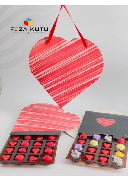 Çikolata Kutusu Hediye Kutusu Kalpli Kutu Sevgililer Günü Kutusu Pasta Kutusu Hediyelik Kutu 10 Adet fiyatları