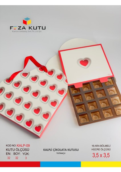 Çikolata Kutusu Hediye Kutusu Kalpli Kutu Sevgililer Günü Kutusu Pasta Kutusu Hediyelik Kutu 10 Adet