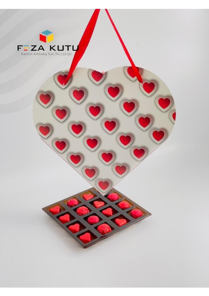 Çikolata Kutusu Hediye Kutusu Kalpli Kutu Sevgililer Günü Kutusu Pasta Kutusu Hediyelik Kutu 10 Adet modelleri