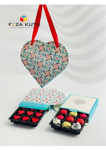 Çikolata Kutusu Hediye Kutusu Kalpli Kutu Sevgililer Günü Kutusu Pasta Kutusu Hediyelik Kutu 10 Adet fiyatları