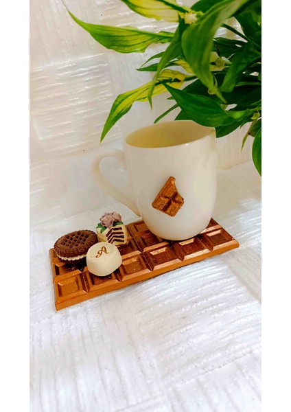 Çikolata Altlıklı Kahve Fincanı,sunumluk,hediyelik