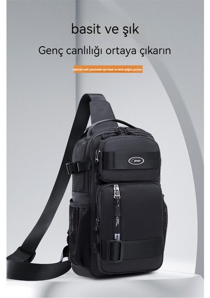 Abay Yeni Büyük Kapasiteli Göğüs Çantası Moda Omuz Crossbody Çantası (Yurt Dışından)