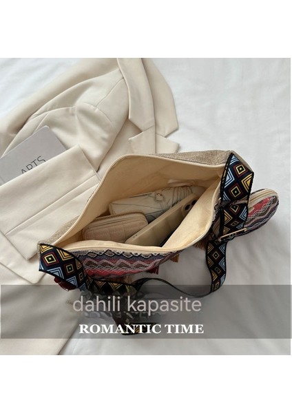 Abay Moda Etnik Stil Püskül Omuz Crossbody Çanta (Yurt Dışından) fiyatları